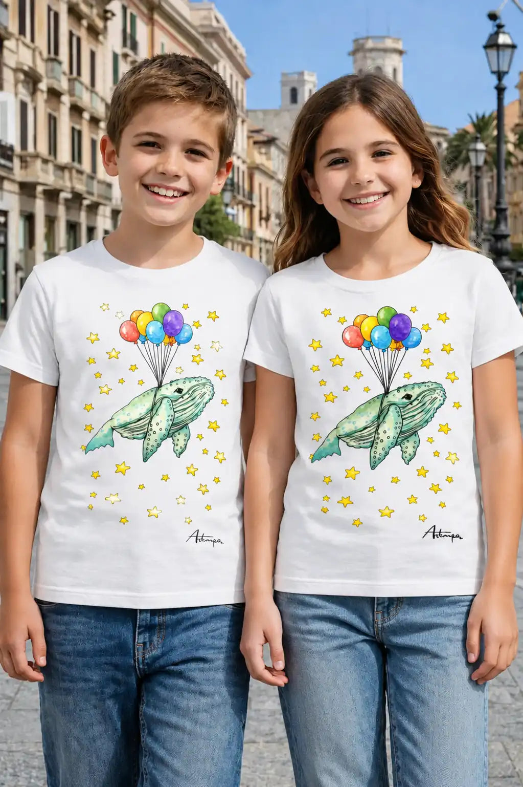 Balena Sospesa con Palloncini Artmea Bambini