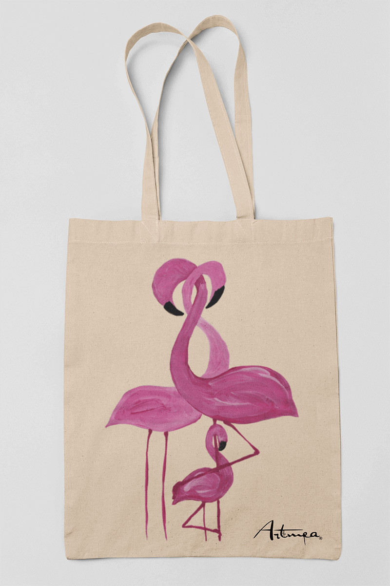 Shopping Bag Fenicotteri Famiglia