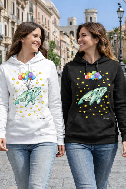 Felpa Balena Sospesa con Palloncini Artmea