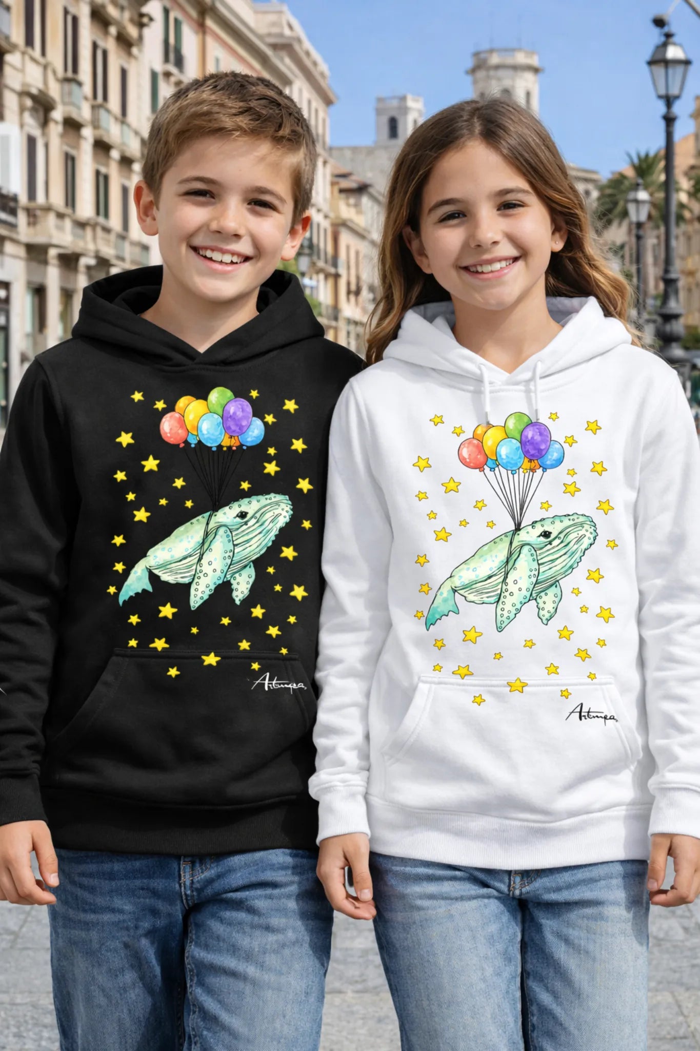 Balena Sospesa con Palloncini Artmea Bambini