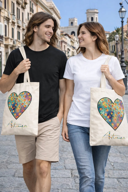 Shopping Bag Cuore Floreale Artmea