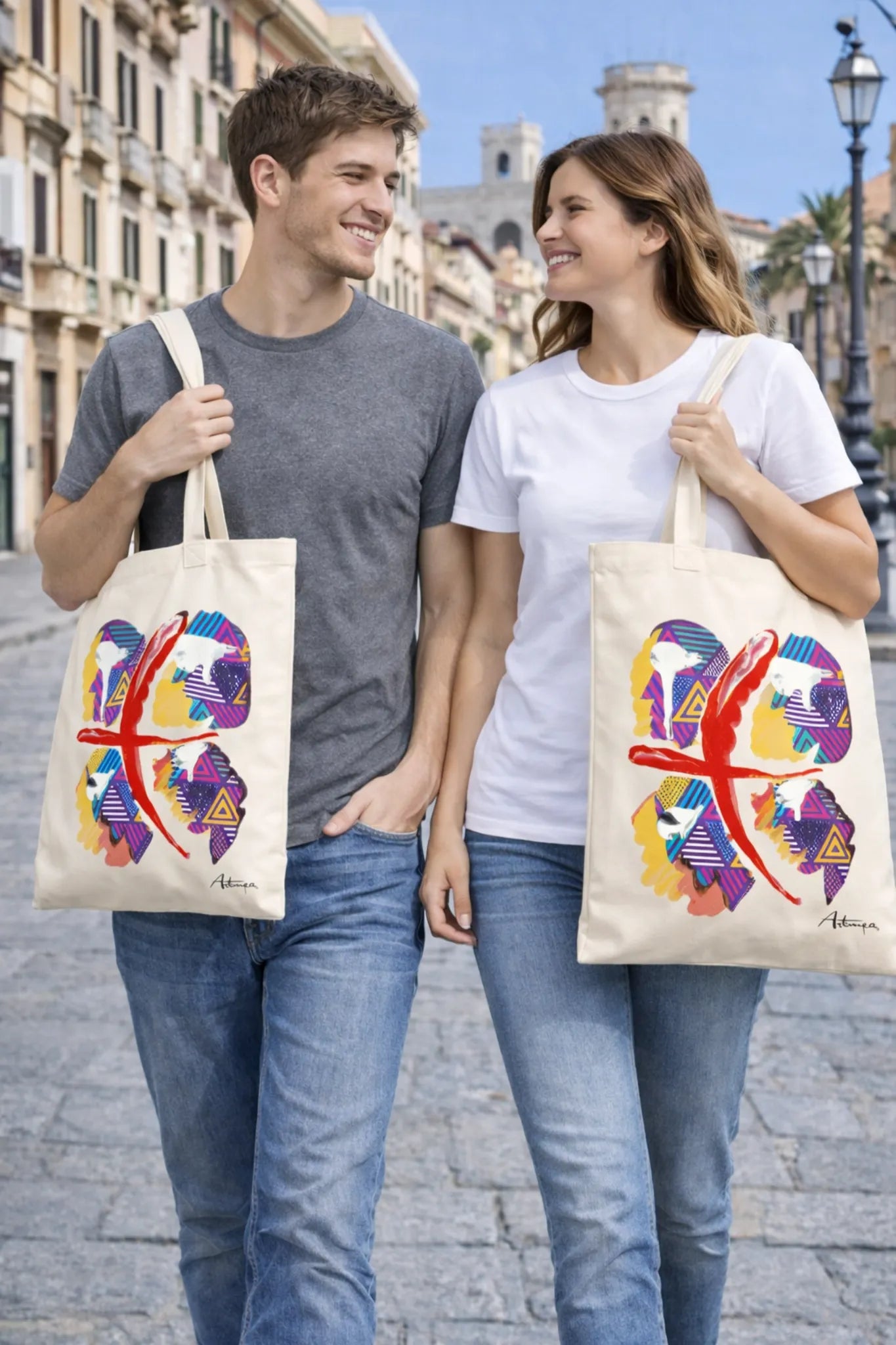 Shopping Bag 4 Mori Pop Art Triangolo Artmea
