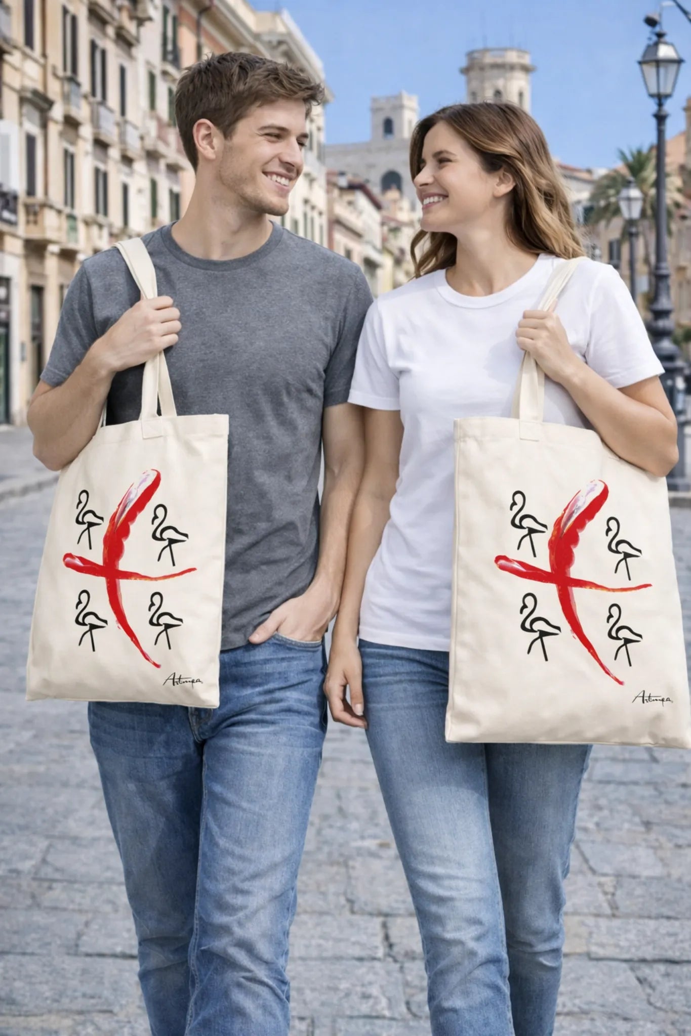 Shopping Bag 4 Fenicotteri Artmea