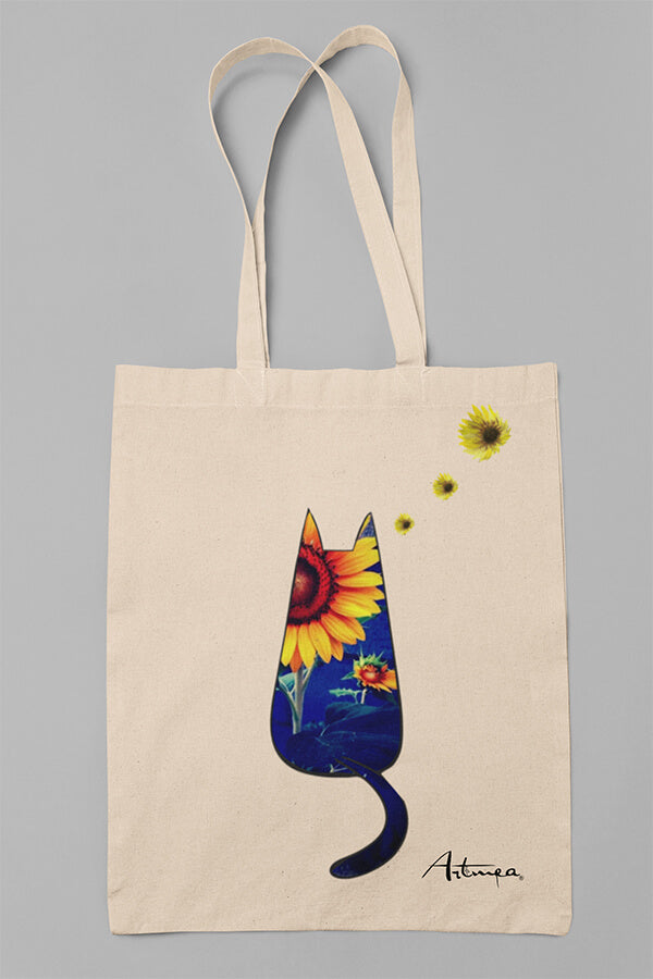 Shopping Bag Gatto Floreale Artmea