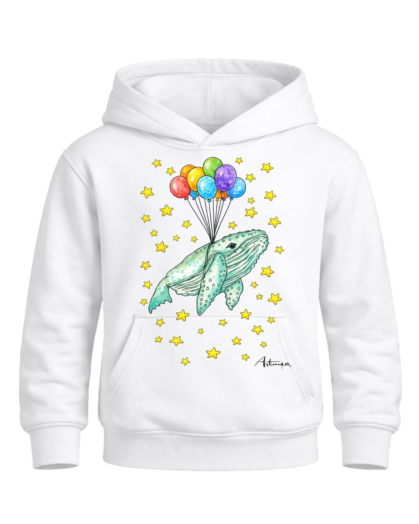 Felpa Balena Sospesa con Palloncini Artmea