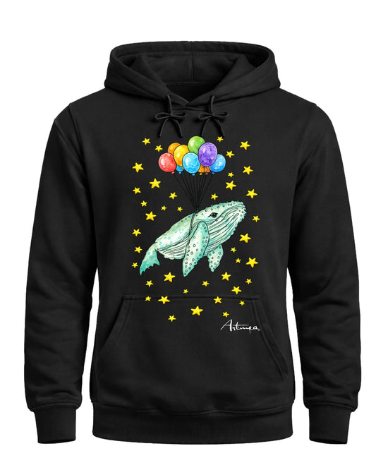 Felpa Balena Sospesa con Palloncini Artmea